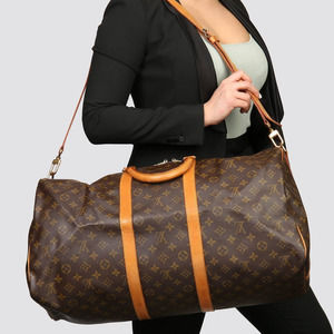 💎✨AUTHENTIC✨💎 Louis Vuitton Monogram Keep All Bandouliere 55 Boston Bag